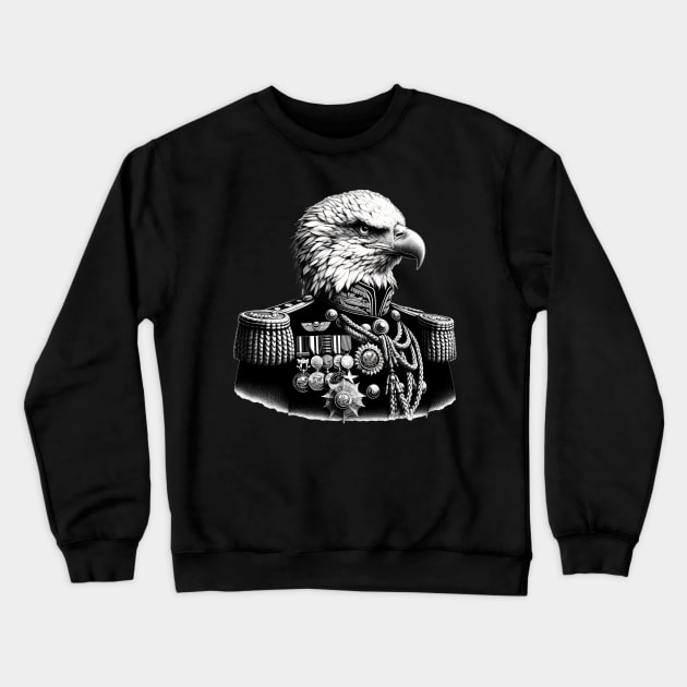 Majestic Eagle Wearing A Victorian-Era Admiral Uniform Crewneck Sweatshirt by Merchweaver